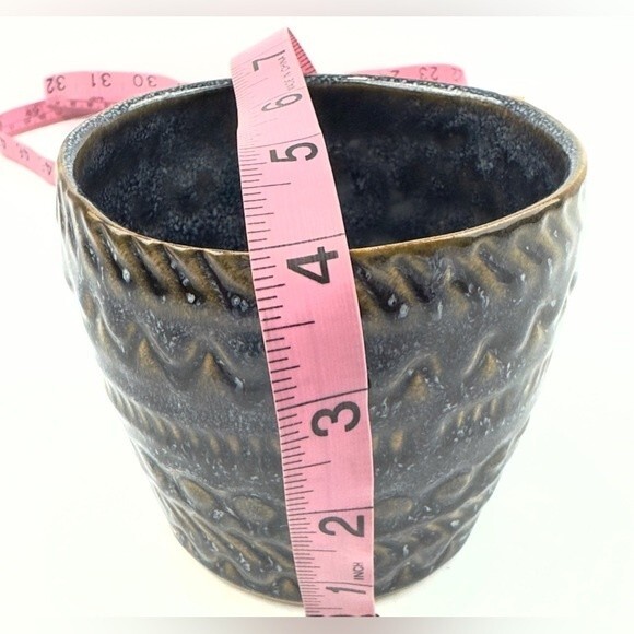 Glazed Batik Style Vessel Blue - Picture 5 of 7